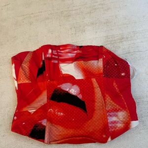 White Fox Boutique Red Graphic Tube Top